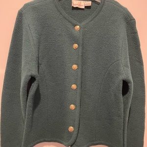 Emerald green, wool jacket